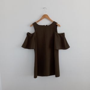 Umgee Olive Green Cold-Shoulder